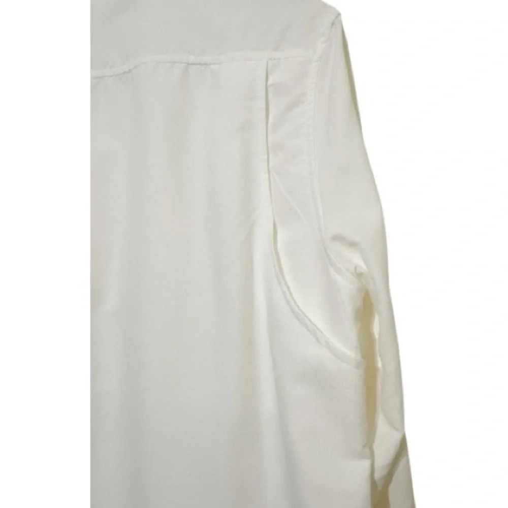 Duluth Trading Co White Ripstop Performance Button Up Shirt Women's Large L Tech - Picture 7 of 8